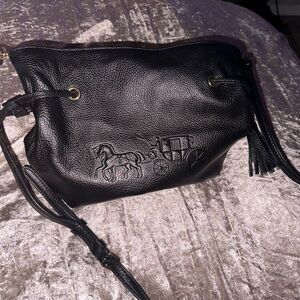 Coach black leather purse